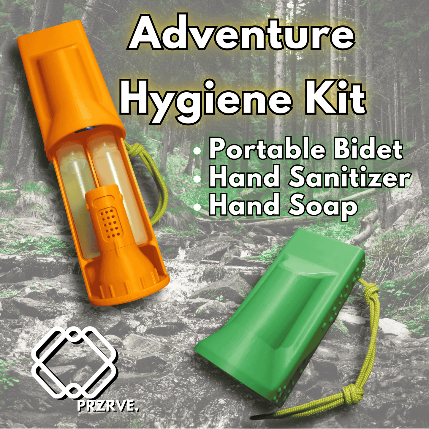 RinseGO Travel Kit || RinseGO Duo + Soap & Sanitizer Set