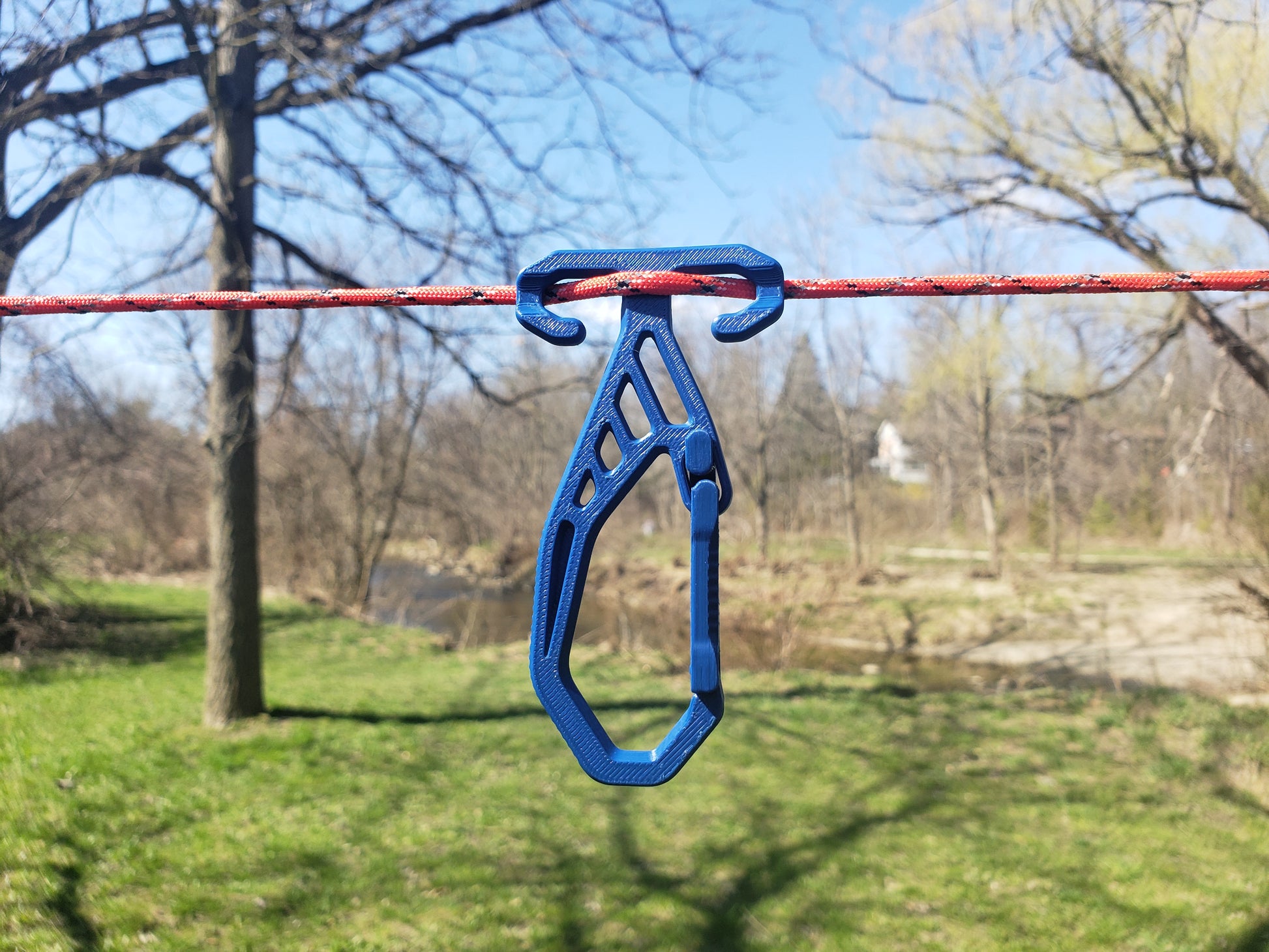 Blue RidgeClip on a rope with a natural background